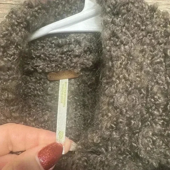 Free People Brown Wool Blend Teddy Sweater - Picture 4 of 5